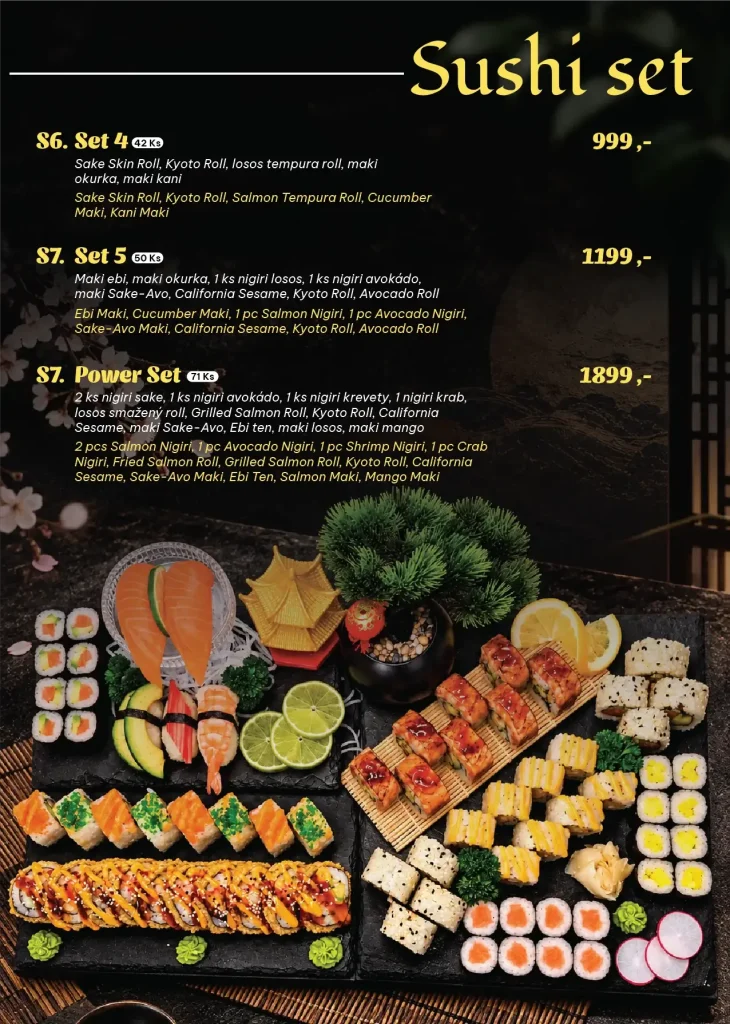 Jídelní lístek – Sushi set 2